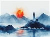Lighthouse in Watercolor by: Sed