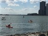 a canoe floats in Brooklyn by: joeKnowledge