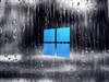 Windows 11 OS under heavy rain