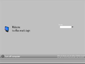 office man's computer login