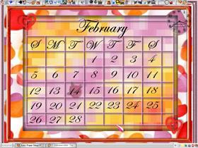 February Desktop Calender