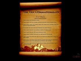 Math Commandments