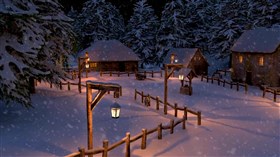 Snowy Village Blizzard