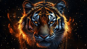 4K Tiger Fire