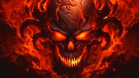 4K Fire Skull