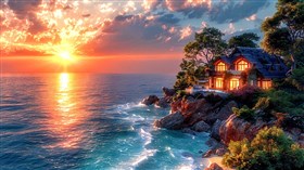 4K Beach House View