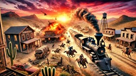 4K Old West Town Fire