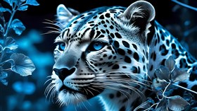 8K leopard Blues