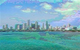 Miami Skyline in Pastels