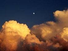 Clouds and Moon