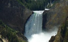 Yellowstone Canyon Falls Closeup
