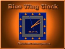 Blue Wing Clock