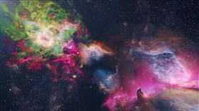 Traveling Through Rainbow Nebula