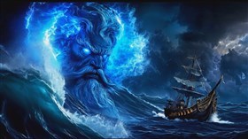 4K Poseidon Angry Sea