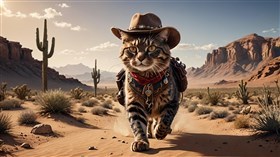 4K Cowboy Cat