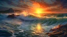 4K Sea Sunset