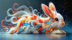 4K Easter Bunny Abstract