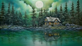 4K Cottage Painting