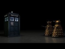 Tardis and 2 Daleks