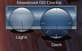 Glassteel Blue Clocks