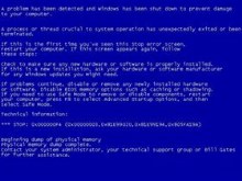 BSOD Error Message