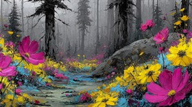 Forest Fire in Oil