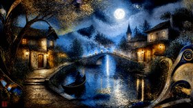 Mystical riverside village