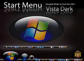 Startmenu (Vista Dark) 2-icons Wide!