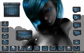 blue girl,