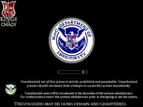 Kings of Chaos Department of In-Security