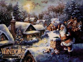 Santa On Roof