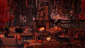 Halloween Fireplace