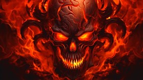 4K Fire Skull