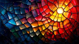 4K Stain Glass Sun