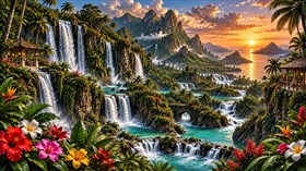 4K Waterfall Gardens