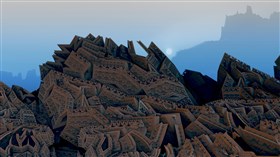 Large pile of rubble
