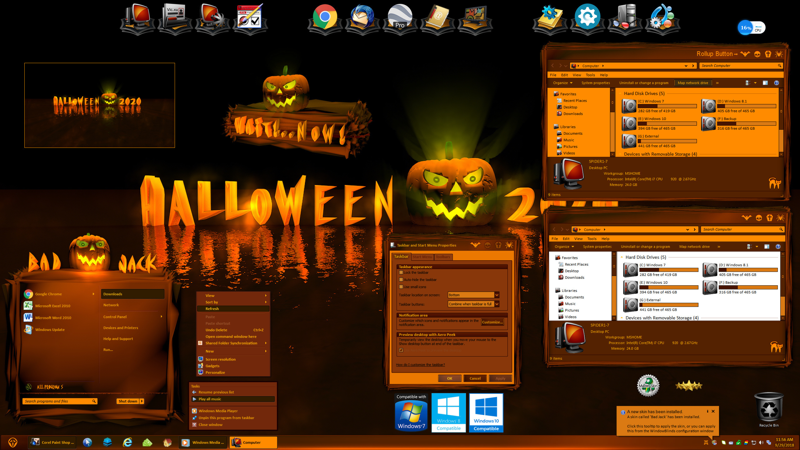 halloween themes windows 10