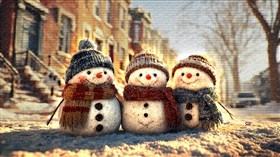 Village Snowmen