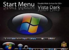 Startmenu (Vista Dark) 2-icons Wide!