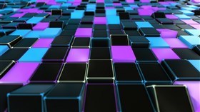 4K Tech Neon Cubes 2