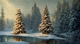 4K Winter Forest Stream.v2