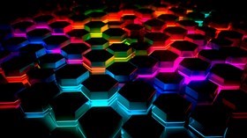 4K Neon Octagons