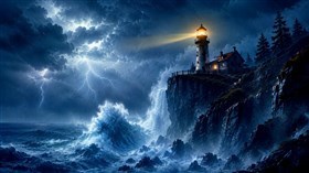 4K Lighthouse Storm