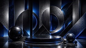 4K Blue Back Black