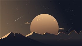 The Moon and Mountains