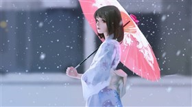 Girl Holding Umbrella